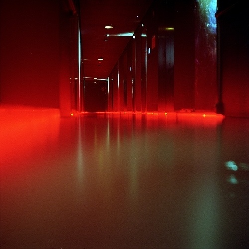 Blood on the dance floor | Flickr - Photo Sharing! #interior #light #red #hall