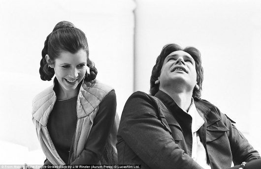 Empire Strikes Backstage: Intimate pictures of cast and crew during filming of 1980 Star Wars movie | Mail Online #hans #solo #princess #wars #leia #star