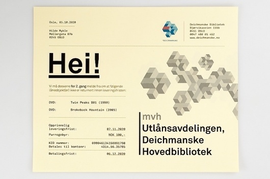 –Deichmanske : Mikael Fløysand #norway #geometry #print #deichmanske #oslo #identity #westerdals #library #logo