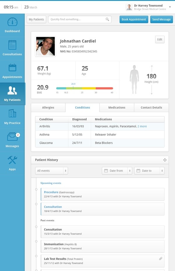 Clinical Dashboard #design #clean #ui #data #beautiful