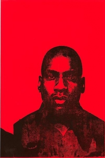 Glenn Ligon - Luhring Augustine #silkscreen #red #portrait
