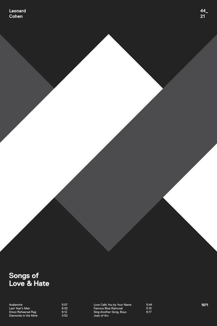swissritual.ca #SwissRitual #graphic #design #minimal #music #grid #poster #swiss #illustration #Lenoard #Cohen