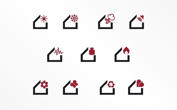 Icon selection by www.o-zone.it , via Behance. #icon #icons #sign #symbols #signs #iconography