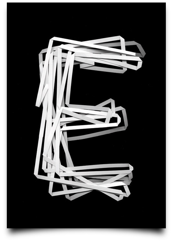 Creative three-dimensional scanning alphabet poster design