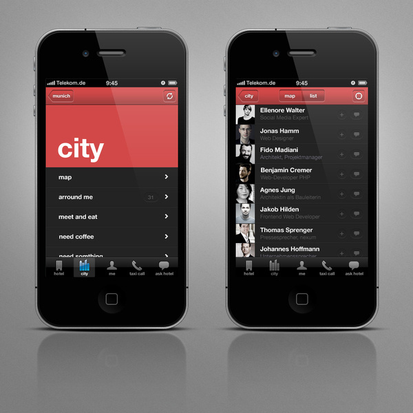 me and all hotels - iPhone App on the Behance Network #order #colour