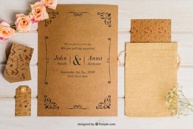 Floral cardboard wedding set Free Psd. See more inspiration related to Flower, Wedding, Mockup, Wedding invitation, Floral, Invitation, Cover, Card, Love, Template, Paper, Wedding card, Tag, Invitation card, Cute, Letter, Roses, Stationery, Elegant, Mock up, Save the date, Date, Marriage, Romantic, Engagement, Botanical, Beautiful, Up, Cardboard, Save, Flower card, Petals, Set and Mock on Freepik.