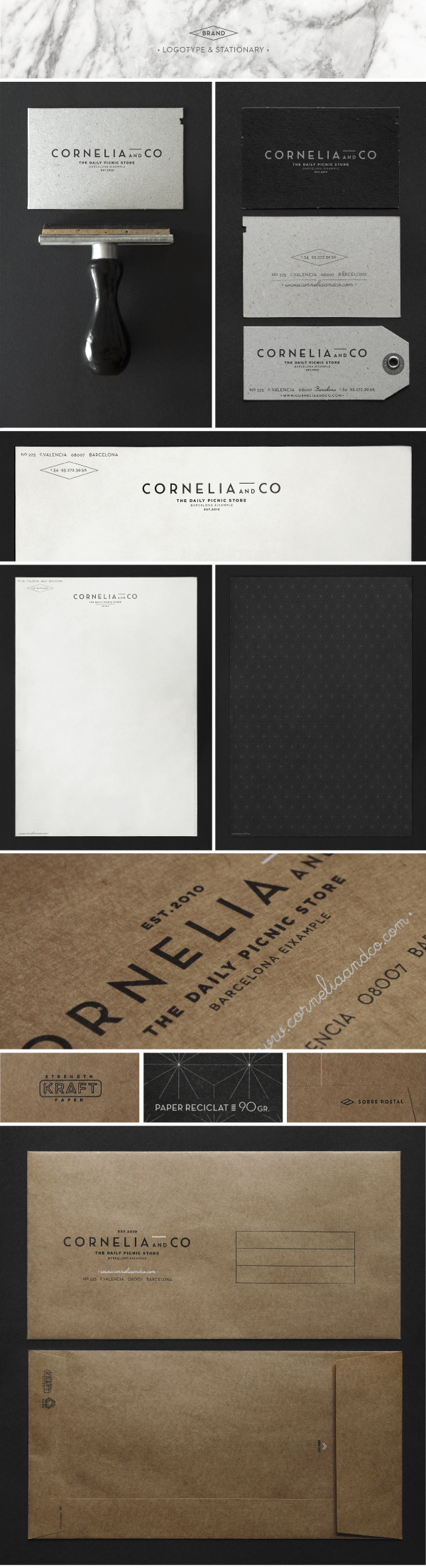 CORNELIA and CO [ Brand identity #business #card #print #design #system #identity #letterhead