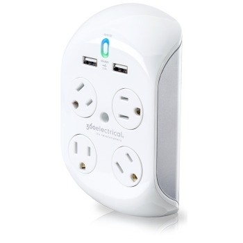 Fit all sizes of plugs into this rotating outlet power hub. #design #product #product design #home #outlet #power outlet #rotating outlet