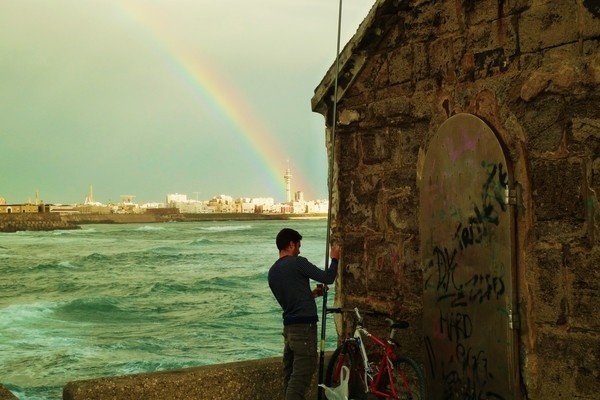 Cadizzle 2011 on Behance #spain #wallb #fisherman #cadiz #rainbow