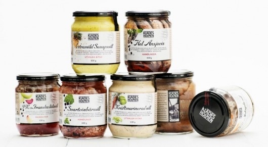 Klädesholmen Seafood Glasburkar premium #packaging #design #tradition #herring #bottles #glas