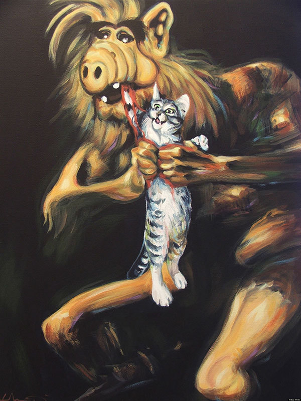 Hillary White #alf #cat #painting