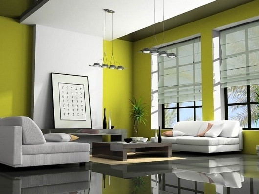 interior_green-white.jpg 745×559 pixels #interior #decor #green