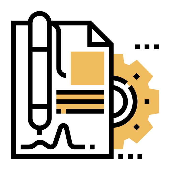 See more icon inspiration related to pen, recruitment, files and folders, business and finance, contact, pencil, file, business, gear, sign and signature on Flaticon.