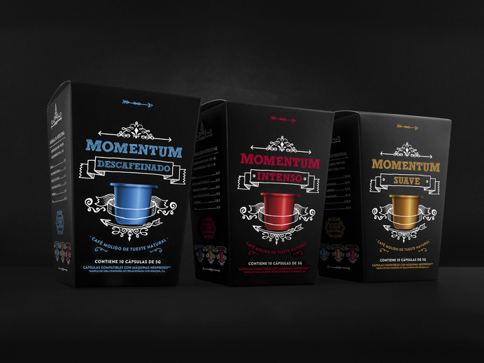 Momentum. By Grantipo. #packaging #design #black #brand