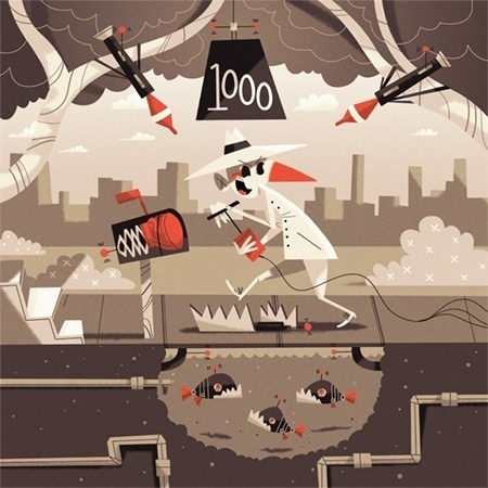 Poolga iPhone and iPad Wallpapers #print #design #kolb #illustration #andrew