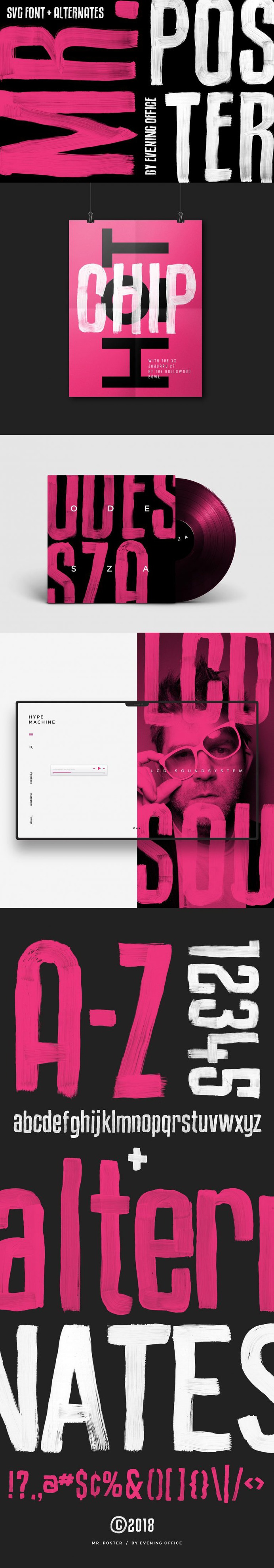 Mr. Poster – SVG Brush Font