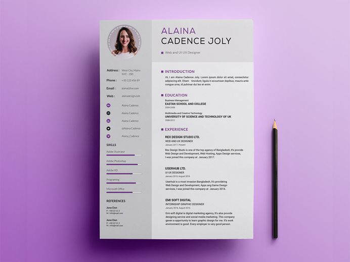 Free Clean Professional Resume Template