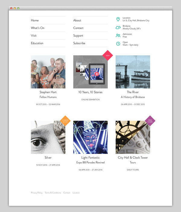 Museum of Brisbane #website #layout #design #web