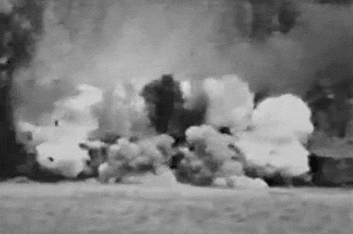 Destruction #train #explode #gif