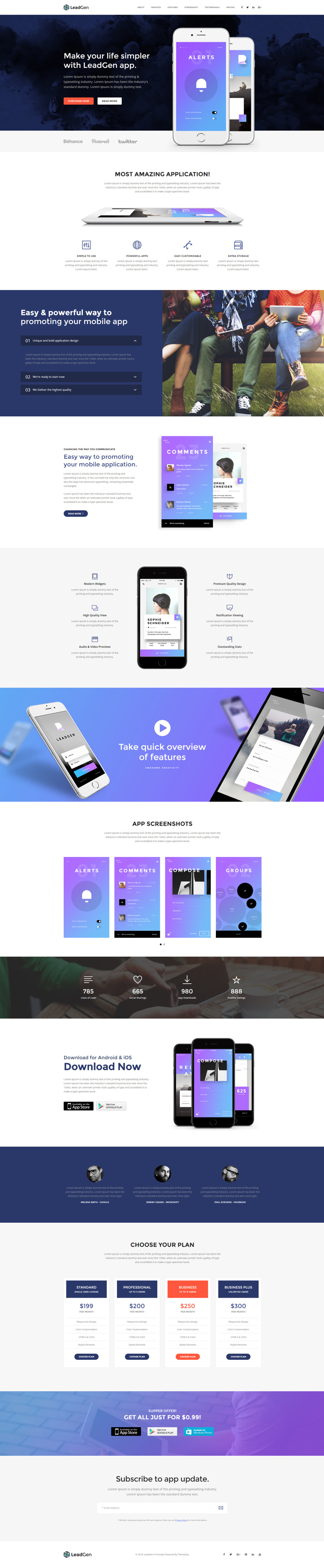 LeadGen #Marketing #Landing Page -APP Launching, buy - https://goo.gl/KD0bMP