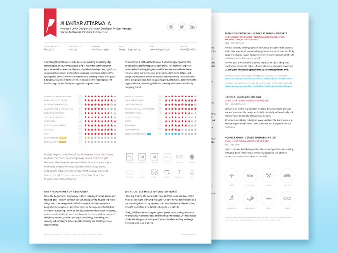 Free Minimal Engineer Resume Template in Illustrator Format