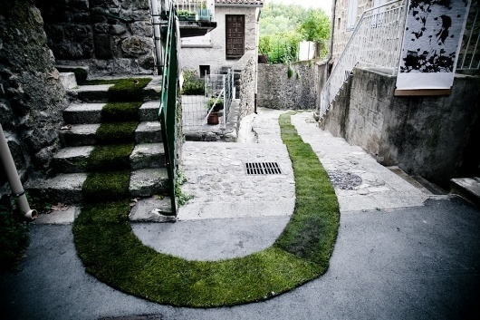 - STREET ART UTOPIA #grass #turf #france #alleyway #design #path #carpet #art #street