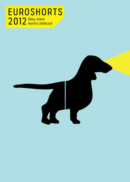 Plakat 21.edycji Euroshorts #movie #euroshorts #silouette #festival #black #poster #film #blue #promotion #short #dog