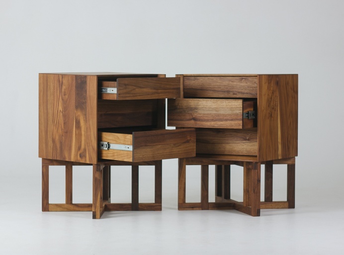 Chest Middle Meyer Fly Massive Millworks #chest #dresser #interior #wood #millwork #walnut #drawers #woodworking #modernism
