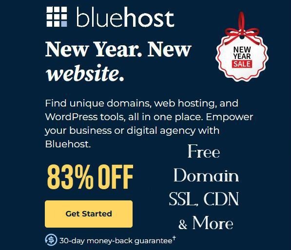 Unlock Unbeatable Deals: New Year Web Hosting Sale 2025- 𝐁𝐮𝐢𝐥𝐝 𝐘𝐨𝐮𝐫 𝐃𝐫𝐞𝐚𝐦 𝐖𝐞𝐛𝐬𝐢𝐭𝐞 with Bluehost's 83% OFF Web Hosting + Domain deal: https://bluehost.sjv.io/VER9k 

Unlock Premium WebHosting Solution With : 
✅ Free Domain for 1 Year  
✅ Easy to Use cPanel 
✅ Free Website Migration 
✅ AI Site Creation Tools 
✅ Free SSL certificate 
✅ Free CDN - Cloudflare with Argo Routing 
✅ Web Application Firewall 

New Year Special Web Hosting Deals 2025: https://bit.ly/3HjArTz 
