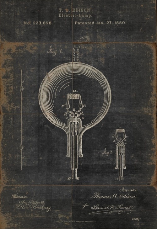 Vintage Light Bulbe #illustration