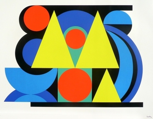 Auguste-Herbin-Alphabet-Plastique-II-c1950-lith-unknown.jpg (JPEG Image, 1368 × 1069 pixels) #triangle #color #herbin #painting