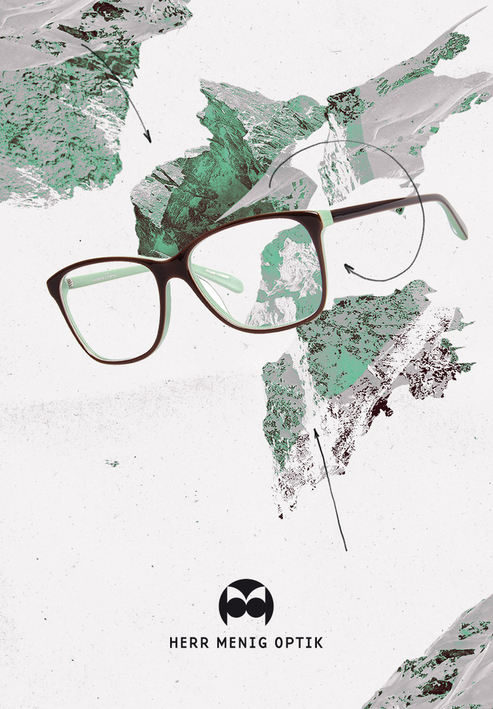 Ad illustration for Herr Menig Optik, an optician in Nürnberg Germany - www.philippzm.com #glasses #illustration #optician #ad