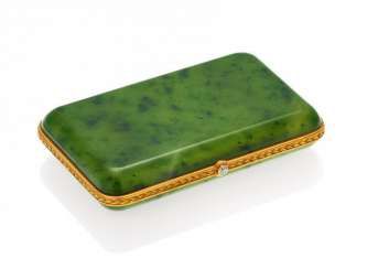 NEPHRITE CASE. Russia, St. Petersburg, 1900.