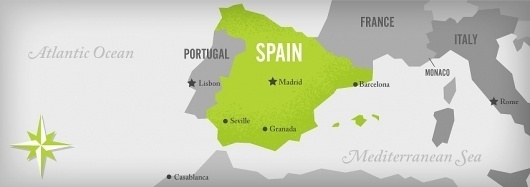 brianandsteph2011.com | Our Story #illustration #europe #spain #map
