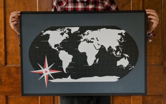 These Are Things || Shop || World Map / Black #world #map