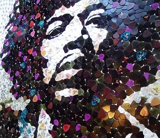 Jimi Hendrix portrait made from 5000 guitar picks | Projects | Gear #pics #hendrix
