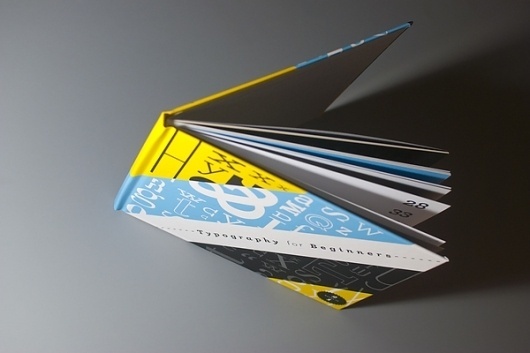 Typography for Beginners on the Behance Network #design #yellow #book #black #cover #blue #typography