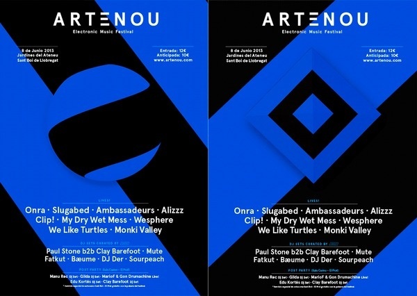 Artenou - maumorgo #blue #black #poster #typography