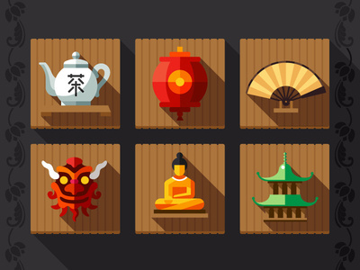 China #dragon #lantern #rice #buddha #wall #hat #china #tea #fan #east