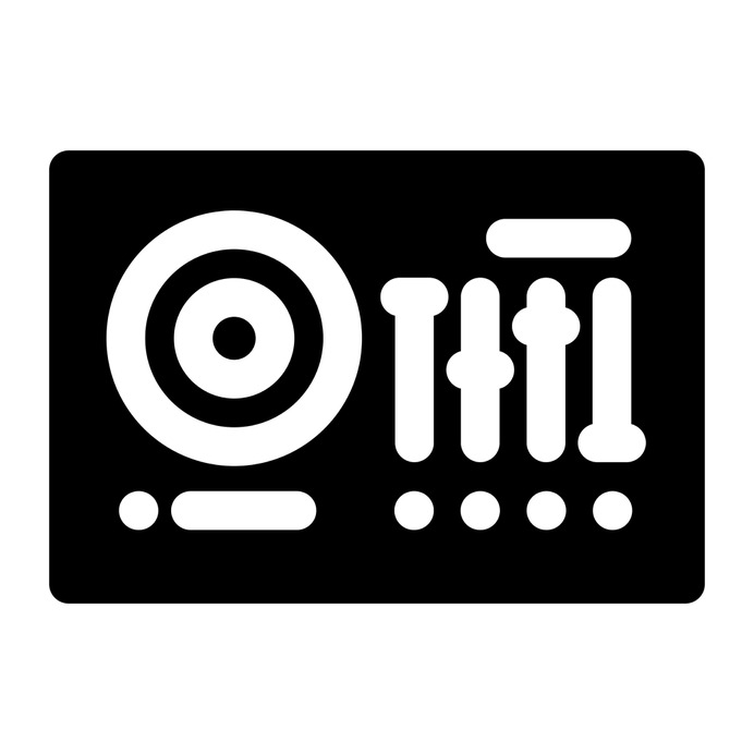 See more icon inspiration related to DJ, vinyl, dj mixer, music and multimedia, turntable, music player, electronics, mixer, record player and technology on Flaticon.