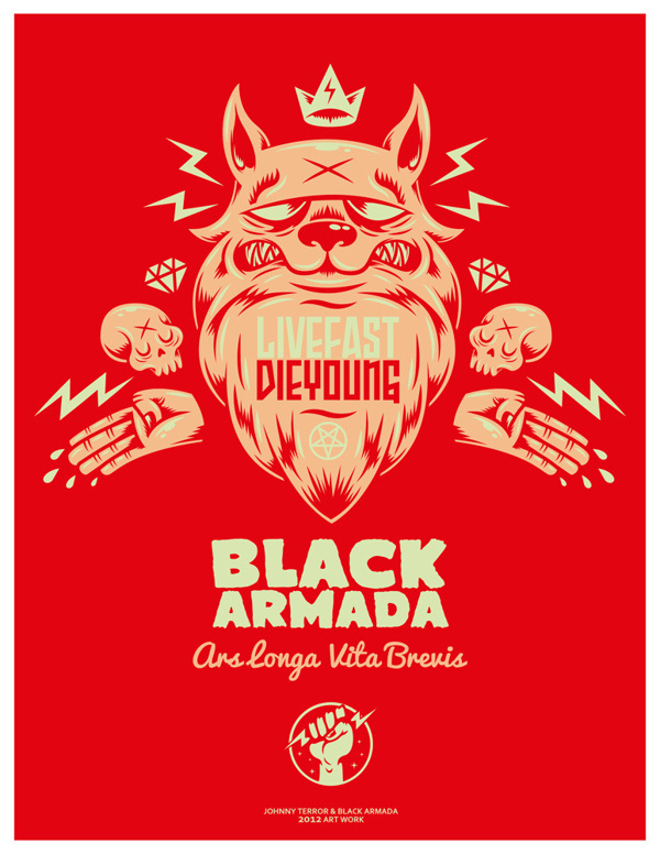Live Fast / Die Young on Behance #illustration #yellow #red #poster