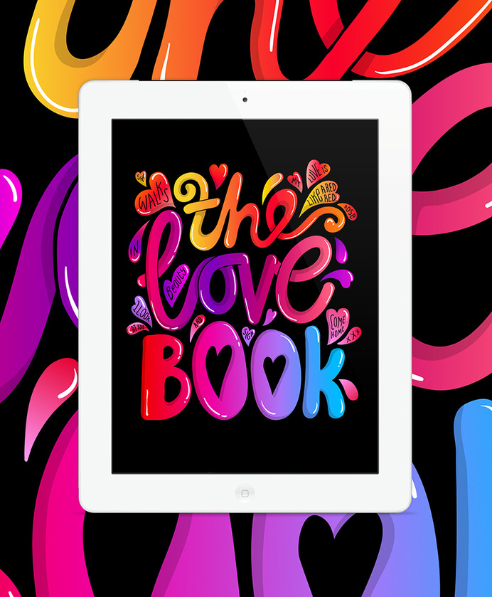 The Love Book - katemoross #ipad #cover #app #drawn #type #hand
