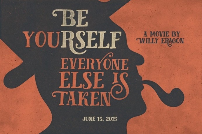 Be Yourself Everyone Else is Taken #lettering #script #vintage #grunge #type #typography