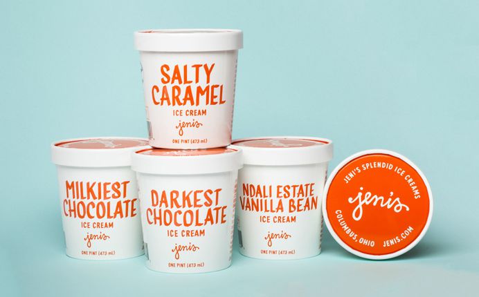 New Packaging for Jeni's Splendid Ice Cream done In-house