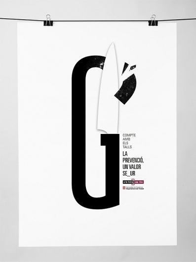 Segur #cut #print #design #illustrator #black #poster #knife