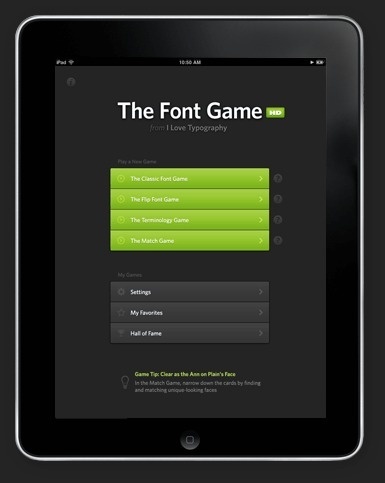 The Font Game for iPhone & iPod touch #ipad #app #minimal #font