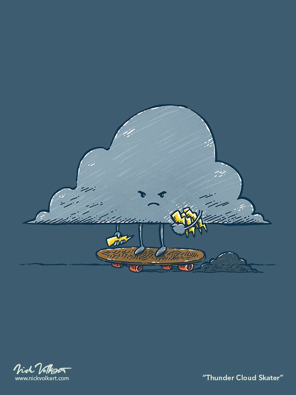Got a visit from this dude last night during all the stormy craziness. #thunder #storm #thunderstorm #lightning #grumpy #skater #skating #skateboard #midwest #illinois #weather #illustration #penandink