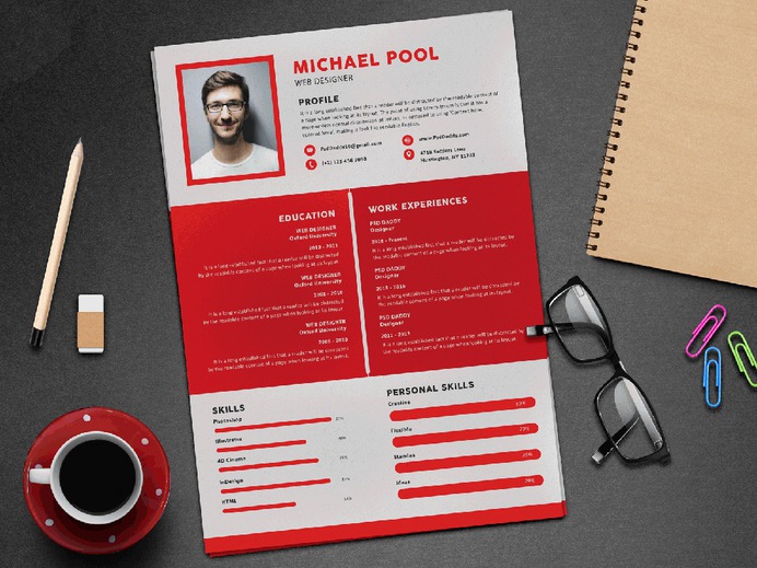 Free Premium Resume Template with Stylish Design