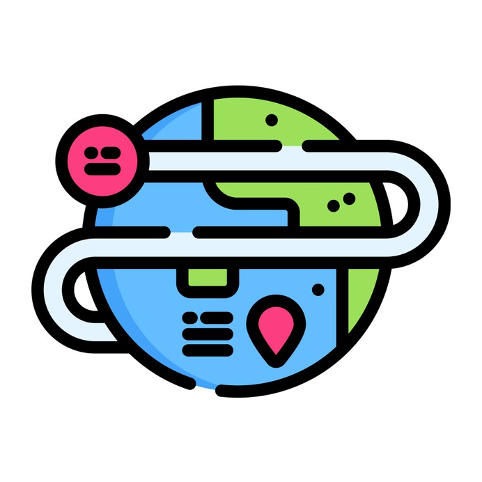 See more icon inspiration related to tour, global, travel, world, earth, maps and location, Maps and Flags, world map, planet earth, geography, astronomy, worldwide, space, planet and globe on Flaticon.