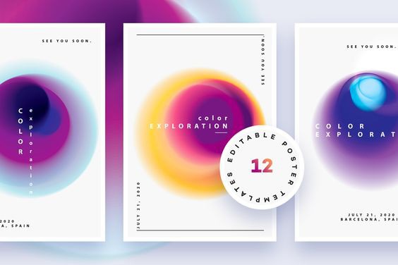 Color Exploration Poster Templates - Polar Vectors